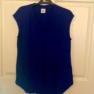 Cabi Electric sapphire blue Notch Tee